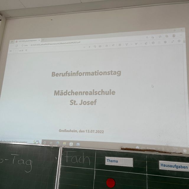 Best & Partner Immobilien - Galerie zum Berufsinformationstag Mädchenrealschule St. Joseph in Großauheim